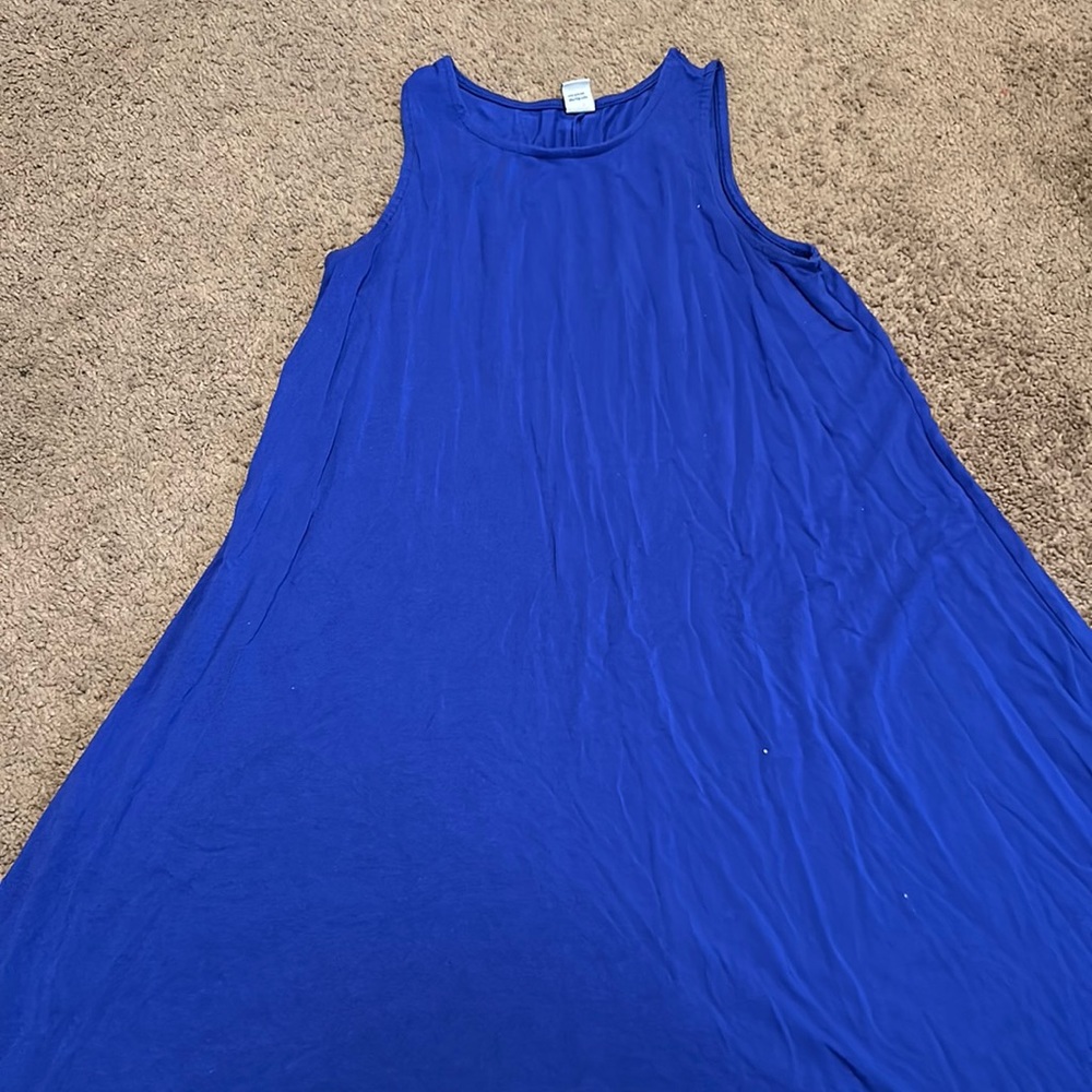 Blue sleeveless dress